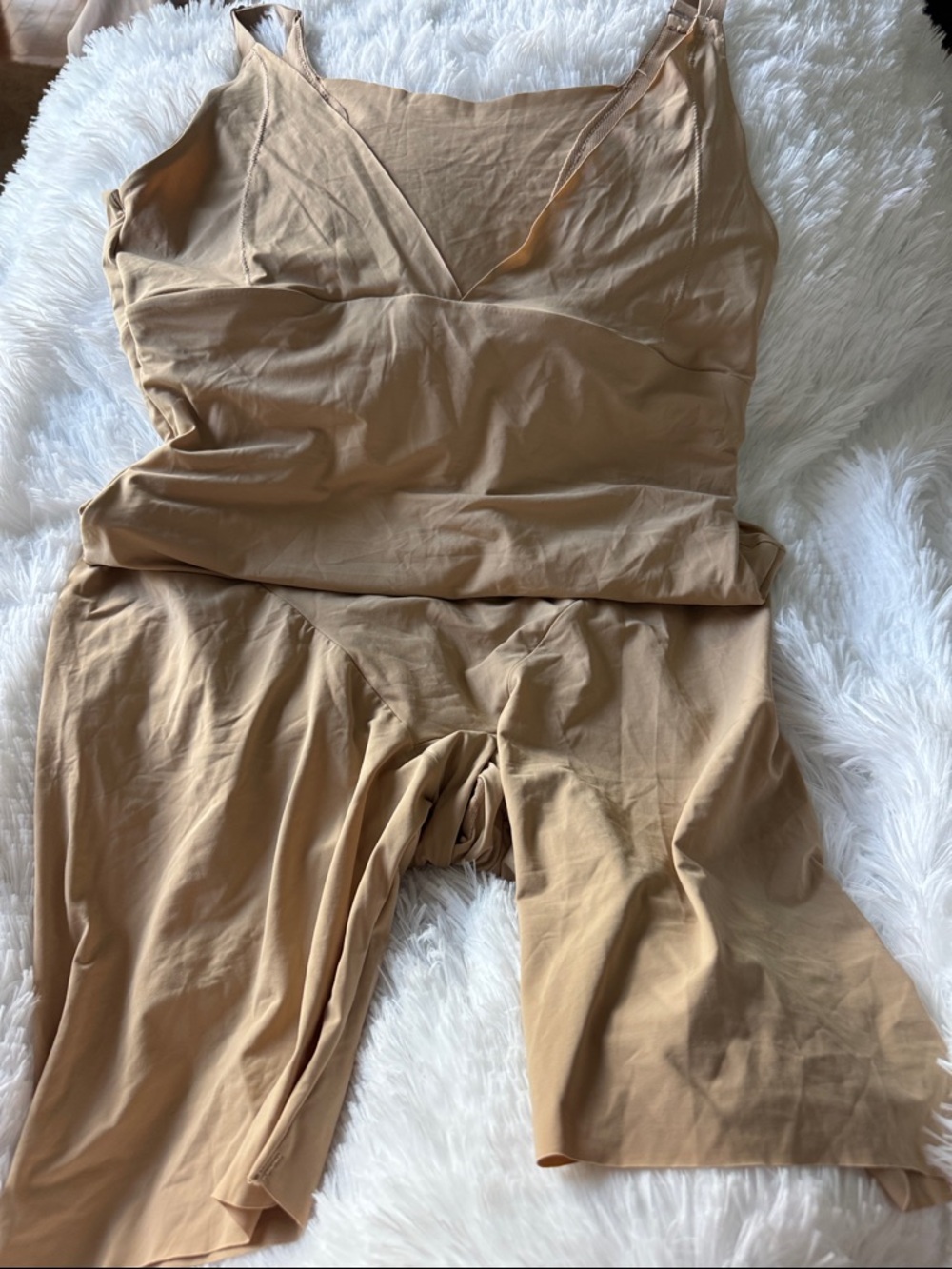Seamless Nude Shapewear Bodysuit with Shorts